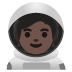 astronaut, dark skin tone